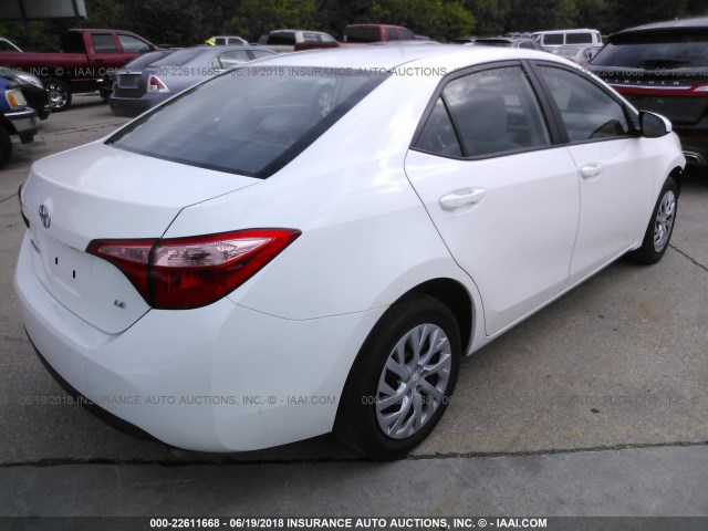 5YFBURHE0HP623668 - 2017 TOYOTA COROLLA L/LE/XLE/SE/XSE WHITE photo 4