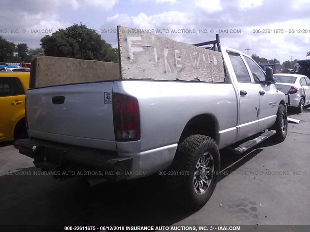 3D7KA28D34G160146 - 2004 DODGE RAM 2500 ST/SLT 银色 照片 4