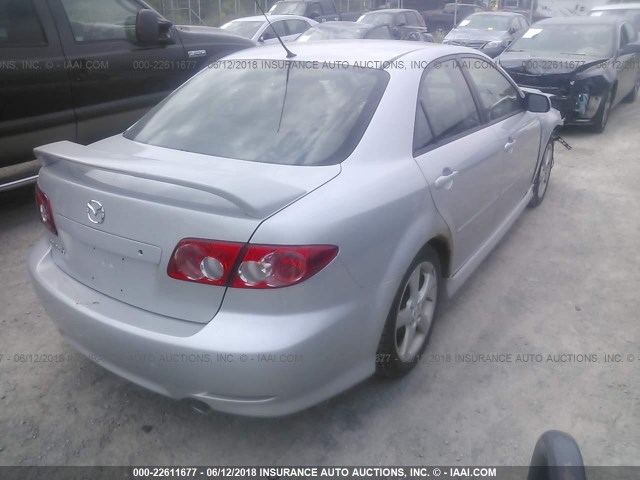 1YVHP80C155M28980 - 2005 MAZDA 6 I Արծաթագույն լուսանկար 4