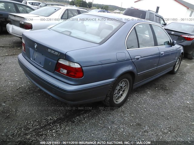 WBADT43442GY95028 - 2002 BMW 525 I AUTOMATIC Light Blue photo 4