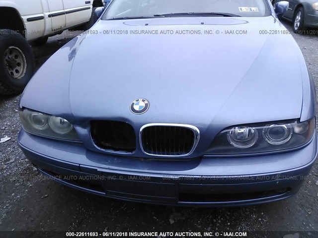 WBADT43442GY95028 - 2002 BMW 525 I AUTOMATIC Light Blue photo 6