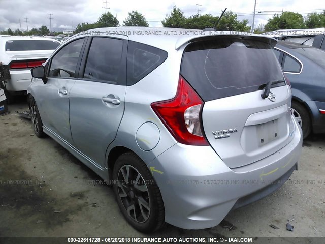 3N1CE2CP7FL398888 - 2015 NISSAN VERSA NOTE S/S PLUS/SV/SL/SR SILVER photo 3