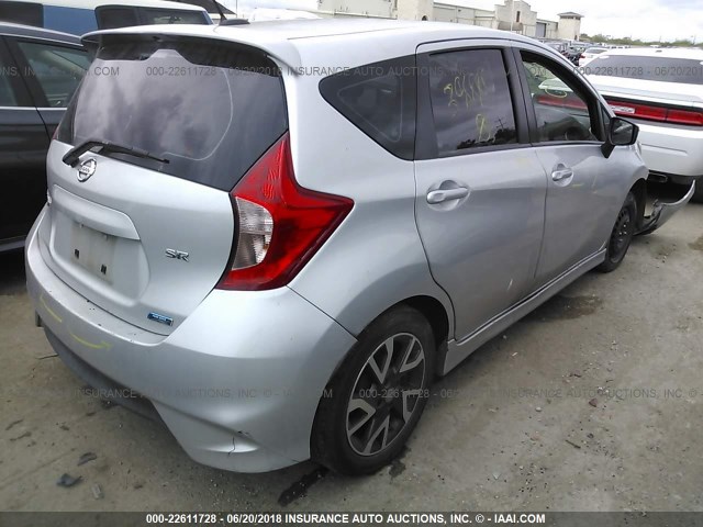 3N1CE2CP7FL398888 - 2015 NISSAN VERSA NOTE S/S PLUS/SV/SL/SR SILVER photo 4