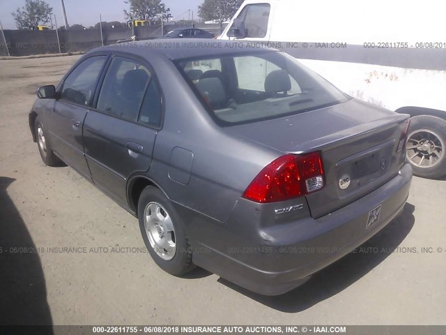 JHMES96694S013581 - 2004 HONDA CIVIC HYBRID GRAY photo 3