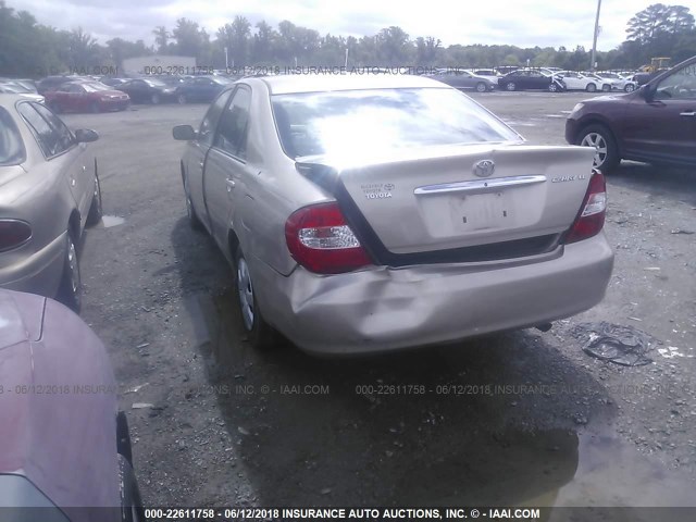 4T1BE30K64U315800 - 2004 TOYOTA CAMRY LE/XLE/SE 金色 照片 3