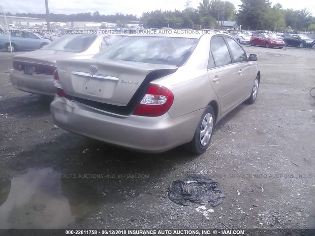 4T1BE30K64U315800 - 2004 TOYOTA CAMRY LE/XLE/SE 金色 照片 4