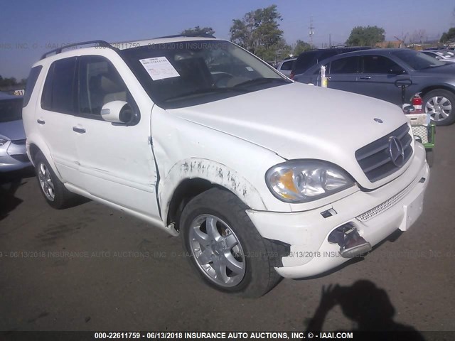 4JGAB75E02A344030 - 2002 MERCEDES-BENZ ML 500 WHITE photo 1