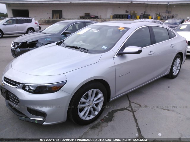 1G1ZD5ST1JF145605 - 2018 CHEVROLET MALIBU LT SILVER photo 2