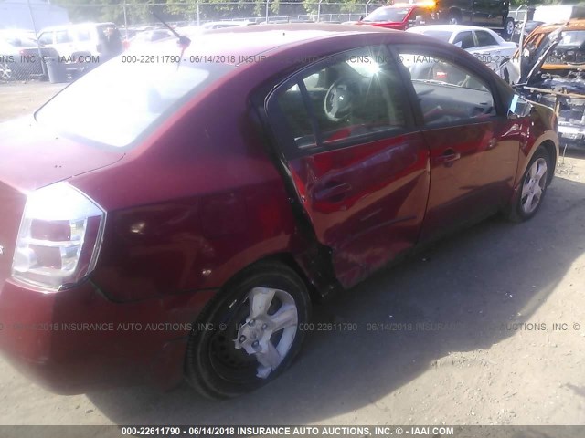 3N1AB61E37L682108 - 2007 NISSAN SENTRA 2.0/2.0S/2.0SL RED photo 6