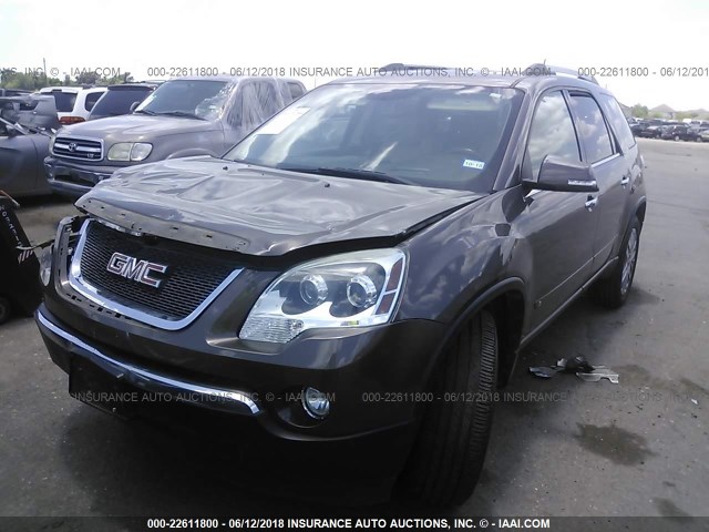 1GKLRNED8AJ131706 - 2010 GMC ACADIA SLT-2 BROWN photo 2