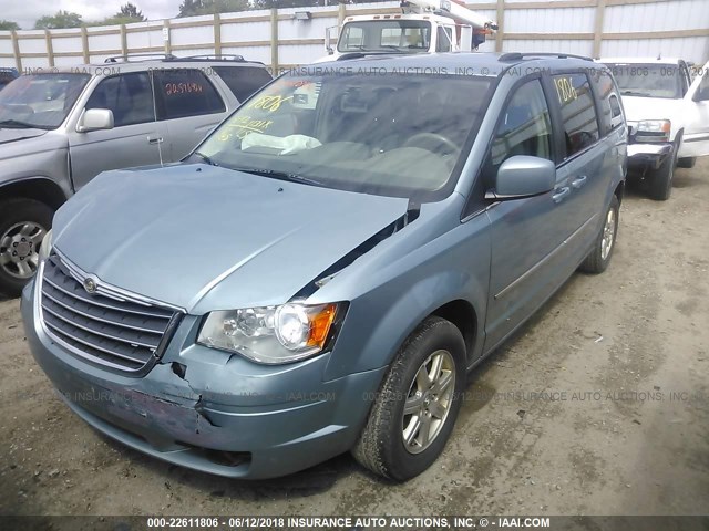 2A4RR5D15AR373355 - 2010 CHRYSLER TOWN & COUNTRY TOURING BLUE photo 2