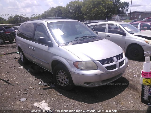 2B4GP44R61R188277 - 2001 DODGE GRAND CARAVAN SPORT SILVER photo 1