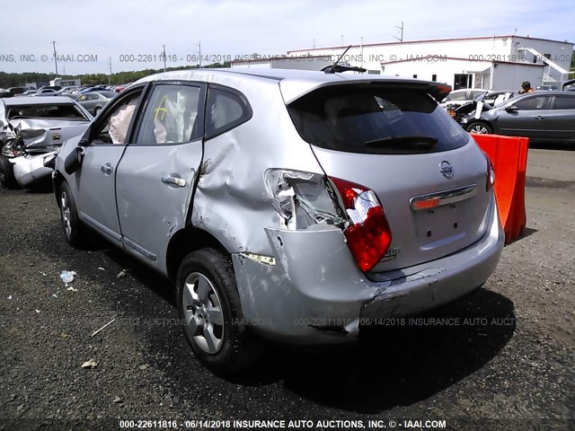 JN8AS5MT6DW021037 - 2013 NISSAN ROGUE S/SV SILVER photo 3