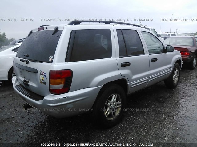 1J4GW48S54C144202 - 2004 JEEP GRAND CHEROKEE LAREDO/COLUMBIA/FREEDOM SILVER photo 4