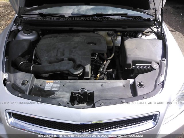 1G1ZC5EU7BF104162 - 2011 CHEVROLET MALIBU 1LT SILVER photo 10