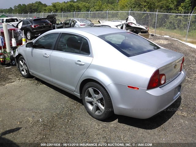 1G1ZC5EU7BF104162 - 2011 CHEVROLET MALIBU 1LT SILVER photo 3
