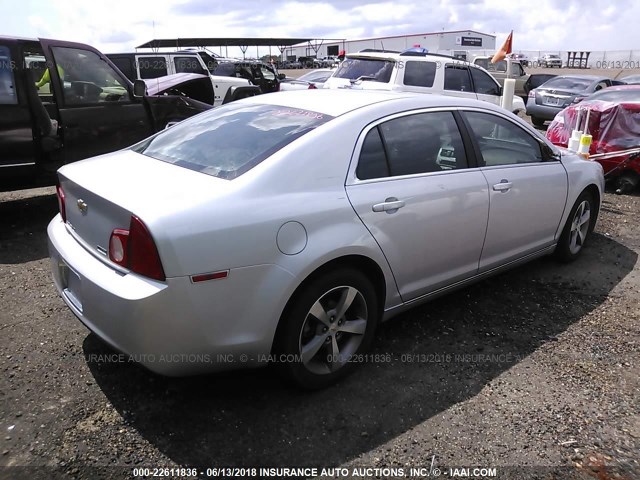 1G1ZC5EU7BF104162 - 2011 CHEVROLET MALIBU 1LT SILVER photo 4
