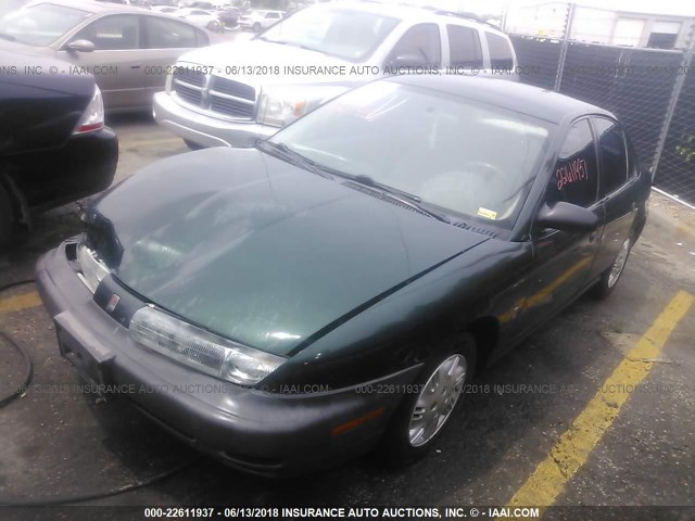 1G8ZH5281VZ123139 - 1997 SATURN SL1 GREEN photo 2