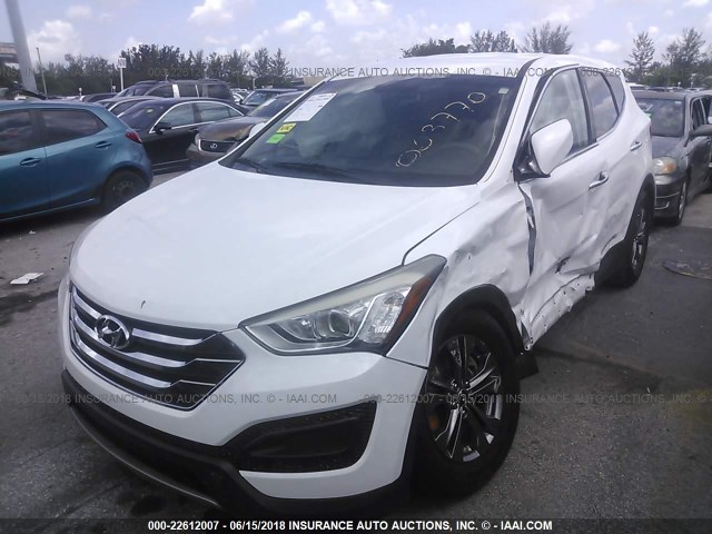 5XYZT3LB0DG003770 - 2013 HYUNDAI SANTA FE SPORT  WHITE photo 2