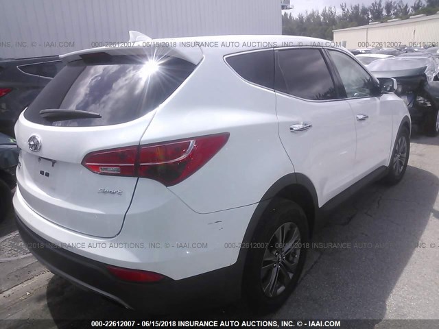 5XYZT3LB0DG003770 - 2013 HYUNDAI SANTA FE SPORT  WHITE photo 4