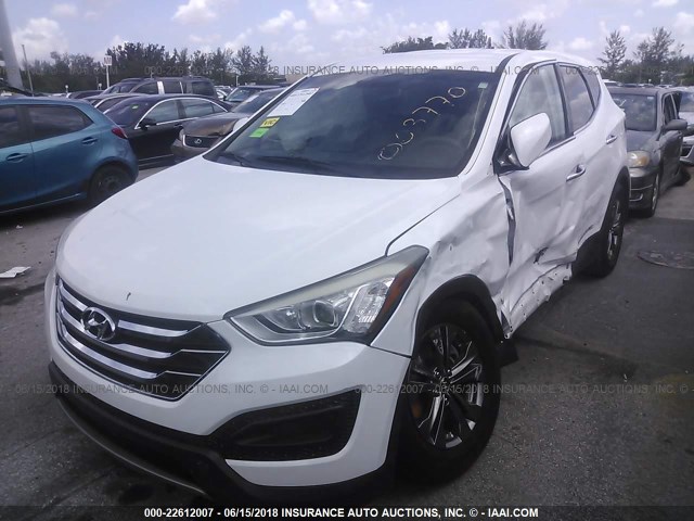 5XYZT3LB0DG003770 - 2013 HYUNDAI SANTA FE SPORT  WHITE photo 6