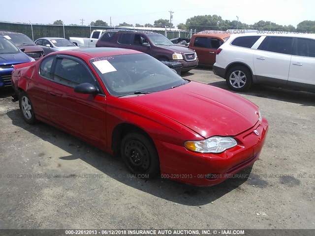 2G1WX12K449199455 - 2004 CHEVROLET MONTE CARLO SS წითელი ფოტო 1