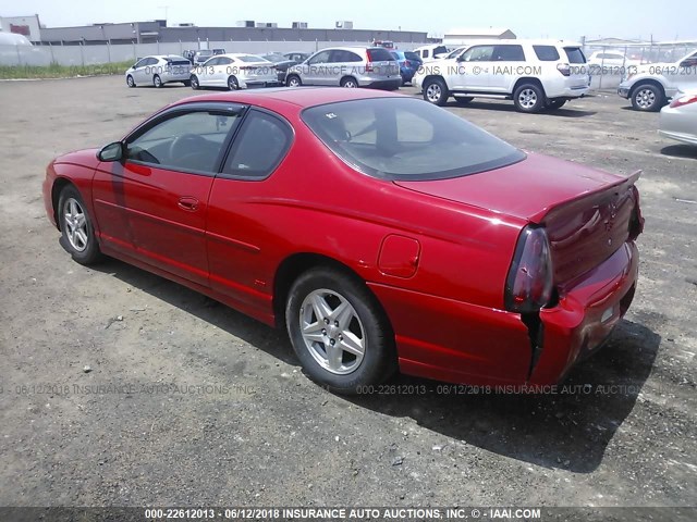 2G1WX12K449199455 - 2004 CHEVROLET MONTE CARLO SS წითელი ფოტო 3
