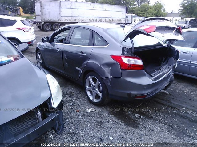 1FADP3J20DL217721 - 2013 FORD FOCUS TITANIUM GRAY photo 3