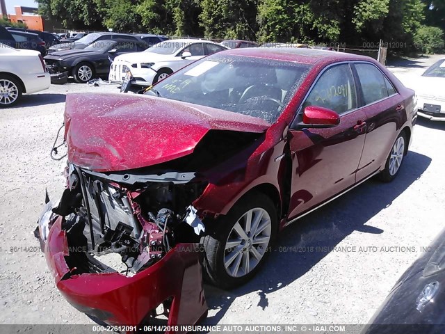 4T1BD1FK9EU106793 - 2014 TOYOTA CAMRY HYBRID/LE/XLE 红色 照片 2