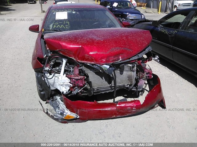 4T1BD1FK9EU106793 - 2014 TOYOTA CAMRY HYBRID/LE/XLE 红色 照片 6