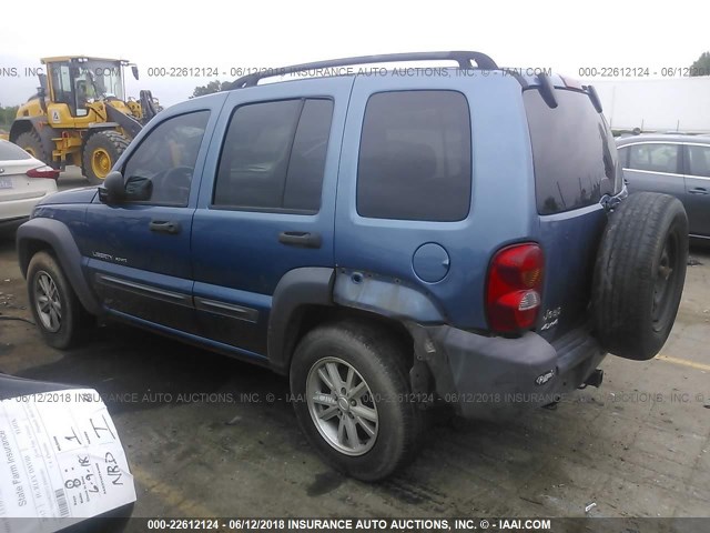1J4GL48K93W638262 - 2003 JEEP LIBERTY SPORT/FREEDOM ლურჯი ფოტო 3
