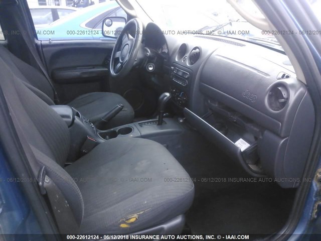 1J4GL48K93W638262 - 2003 JEEP LIBERTY SPORT/FREEDOM ლურჯი ფოტო 5
