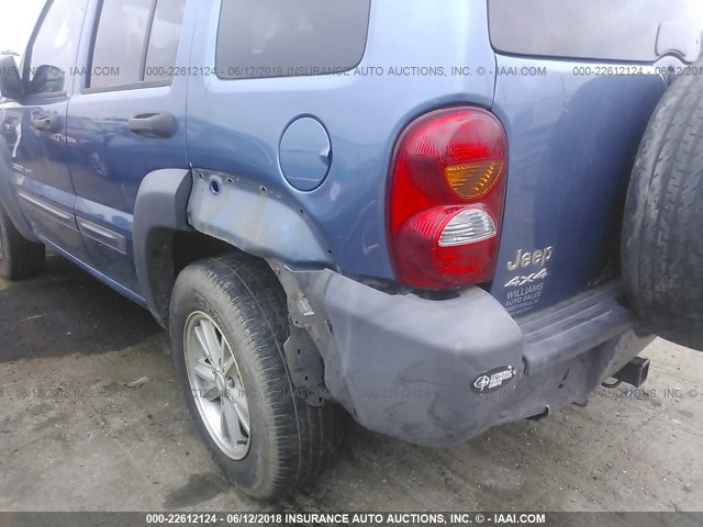 1J4GL48K93W638262 - 2003 JEEP LIBERTY SPORT/FREEDOM ლურჯი ფოტო 6