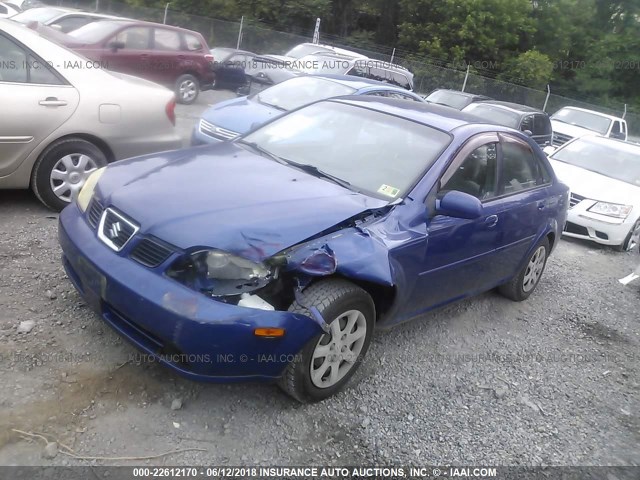 KL5JD56Z65K222832 - 2005 SUZUKI FORENZA S BLUE photo 2