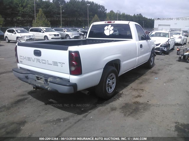 1GCEC14X37Z121850 - 2007 CHEVROLET SILVERADO C1500 CLASSIC WHITE photo 4