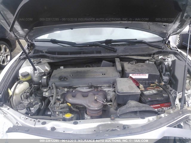 4T1BE46K88U232873 - 2008 TOYOTA CAMRY CE/LE/XLE/SE SILVER photo 10