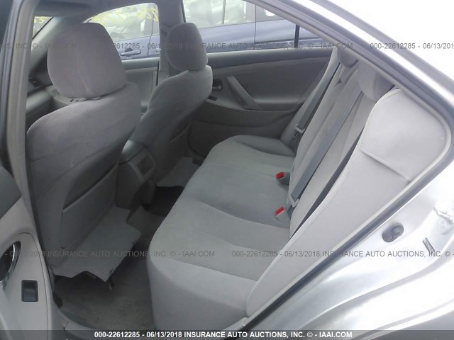 4T1BE46K88U232873 - 2008 TOYOTA CAMRY CE/LE/XLE/SE SILVER photo 8