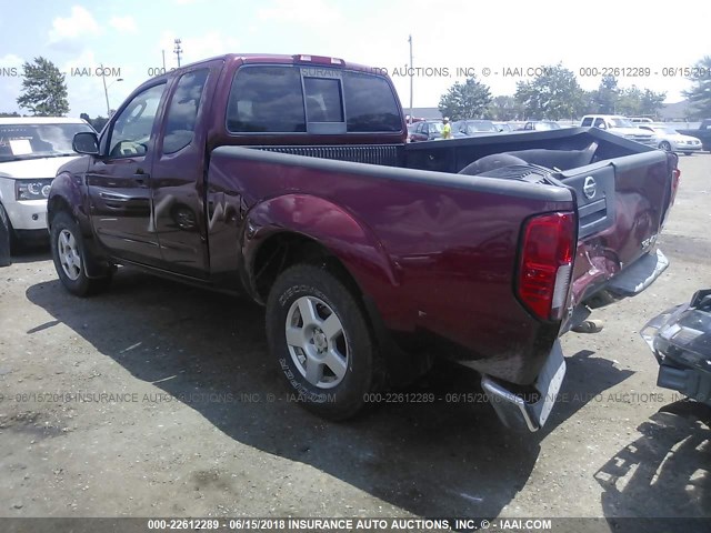 1N6AD06W88C415546 - 2008 NISSAN FRONTIER KING CAB LE/SE/OFF ROAD BURGUNDY photo 3