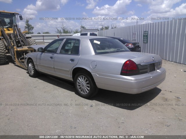 2MEBM7FV0AX616016 - 2010 MERCURY GRAND MARQUIS LS SILVER photo 3