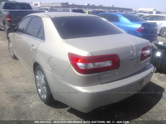 3LNHM26176R656462 - 2006 LINCOLN ZEPHYR BEIGE photo 3