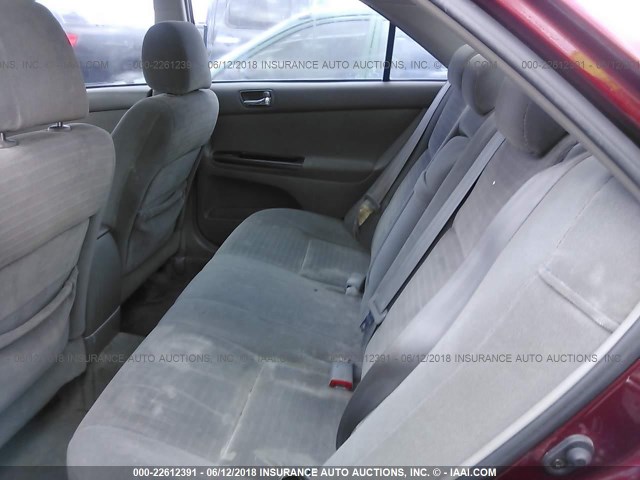 4T1BE32K95U053589 - 2005 TOYOTA CAMRY LE/XLE/SE წითელი ფოტო 8