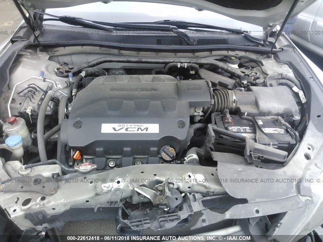 5J6TF2H51CL002649 - 2012 HONDA CROSSTOUR EXL ვერცხლისფერი ფოტო 10