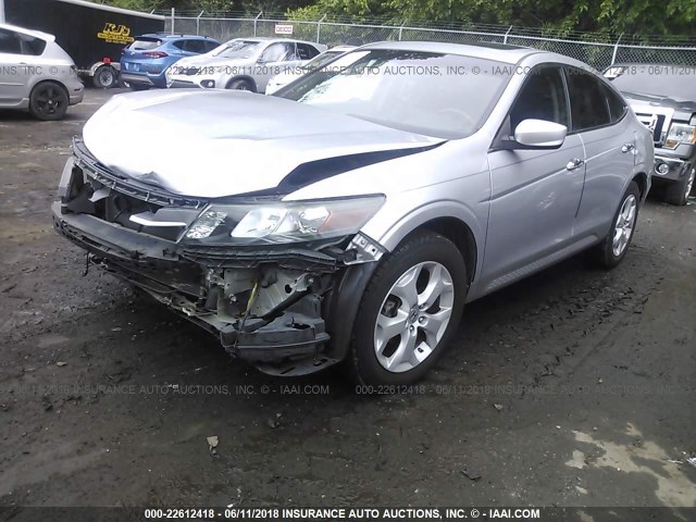 5J6TF2H51CL002649 - 2012 HONDA CROSSTOUR EXL SILVER photo 2