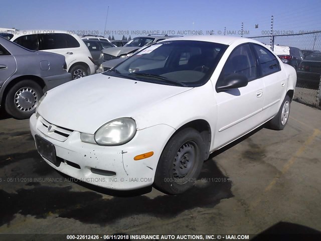 1B3ES16CX2D542694 - 2002 DODGE NEON S WHITE photo 2