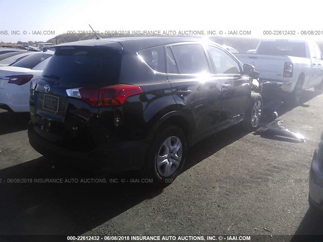 2T3ZFREV9FW215461 - 2015 TOYOTA RAV4 LE BLACK photo 4