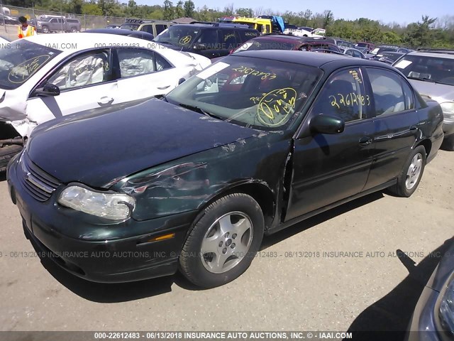 1G1NE52J03M526256 - 2003 CHEVROLET MALIBU LS GREEN photo 2