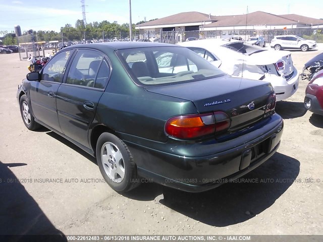 1G1NE52J03M526256 - 2003 CHEVROLET MALIBU LS GREEN photo 3