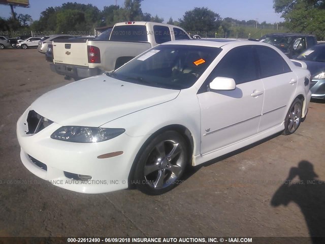 1YVHP80D955M59550 - 2005 MAZDA 6 S WHITE photo 2