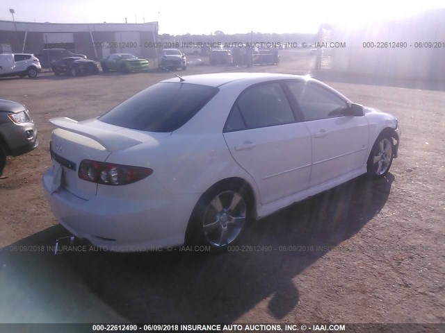 1YVHP80D955M59550 - 2005 MAZDA 6 S WHITE photo 4