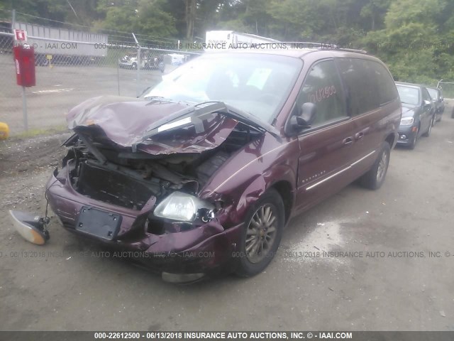 2C8GP64L21R149999 - 2001 CHRYSLER TOWN & COUNTRY LIMITED PURPLE photo 2